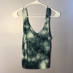 Blue tye dye crop top